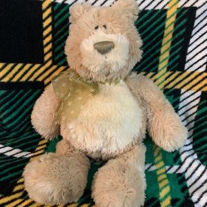 Gund bear Ethan, tan, 11 inches tall.